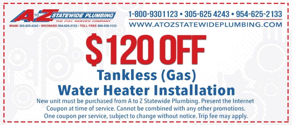 Hollywood Plumber, Coupon Tankless Water Heaters Get $120 Off