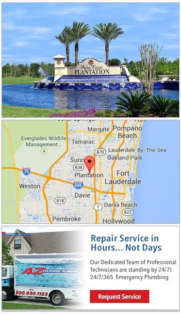 Plumbing in Plantation FL, Plumbers, Septic Service, Water Heaters, Plantation Plumber