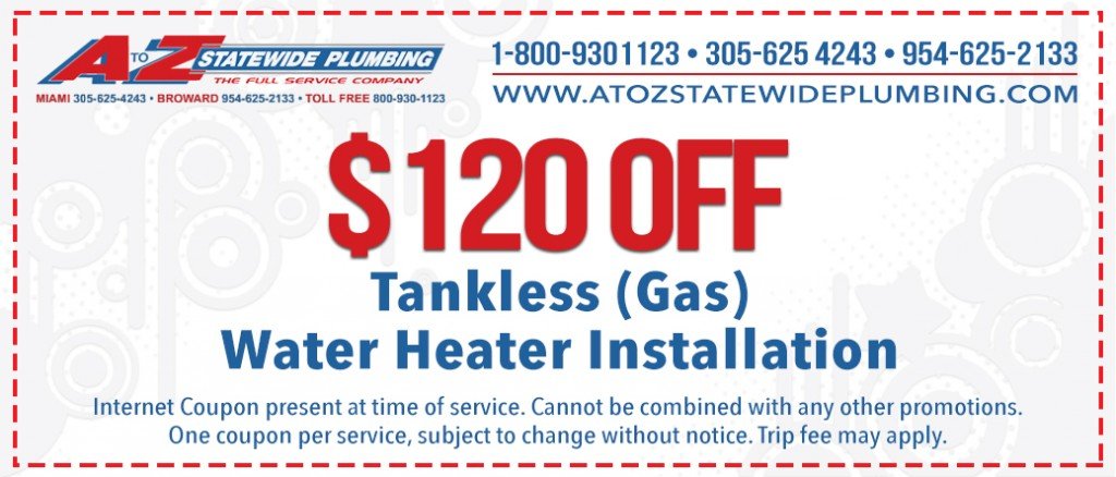 Tankless Water Heater, Pompano Beach Plumber