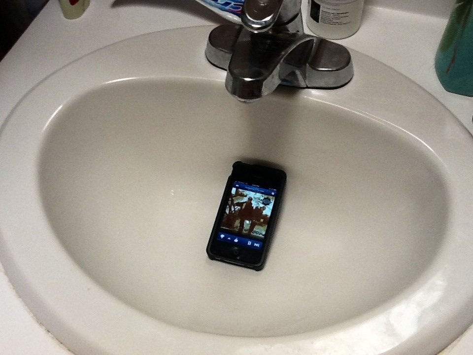 Use your (DRY) sink as an amplifier for your phone. Shower with a soundtrack.