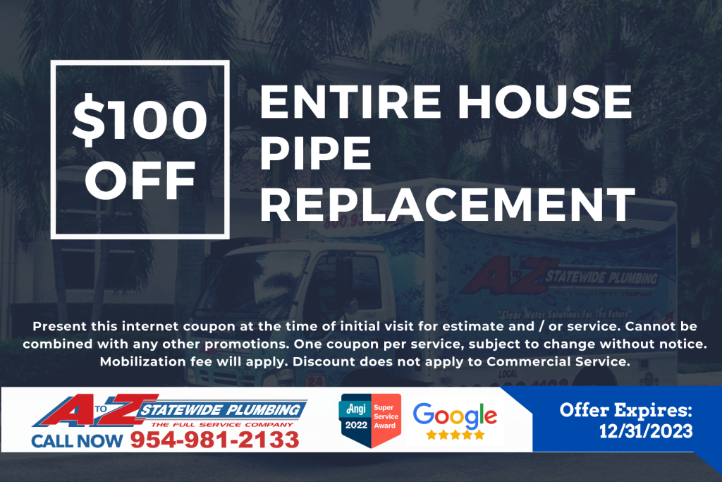Entire house pipe replacement coupon
