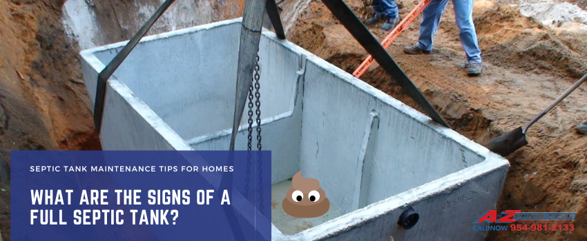 what are the signs of a full septic tank