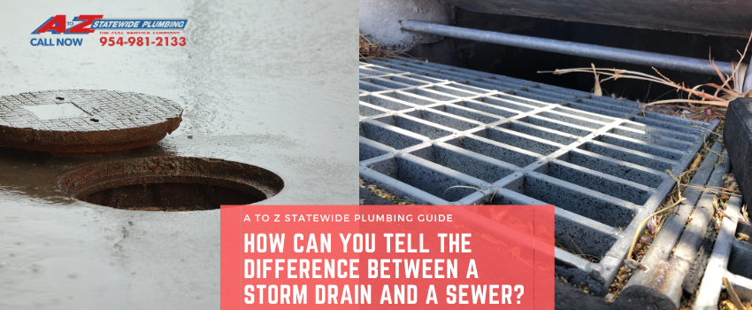 How can you tell the difference between a storm drain and a sewer